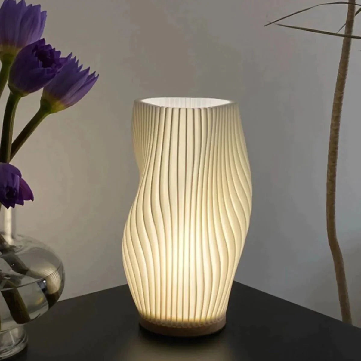 Elegant Coastal Design Lamp with Warm LED Light