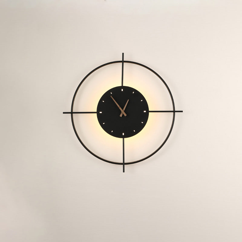 Modern Wall Lamp with Integrated Clock – Functional & Artistic LED Home Decoration