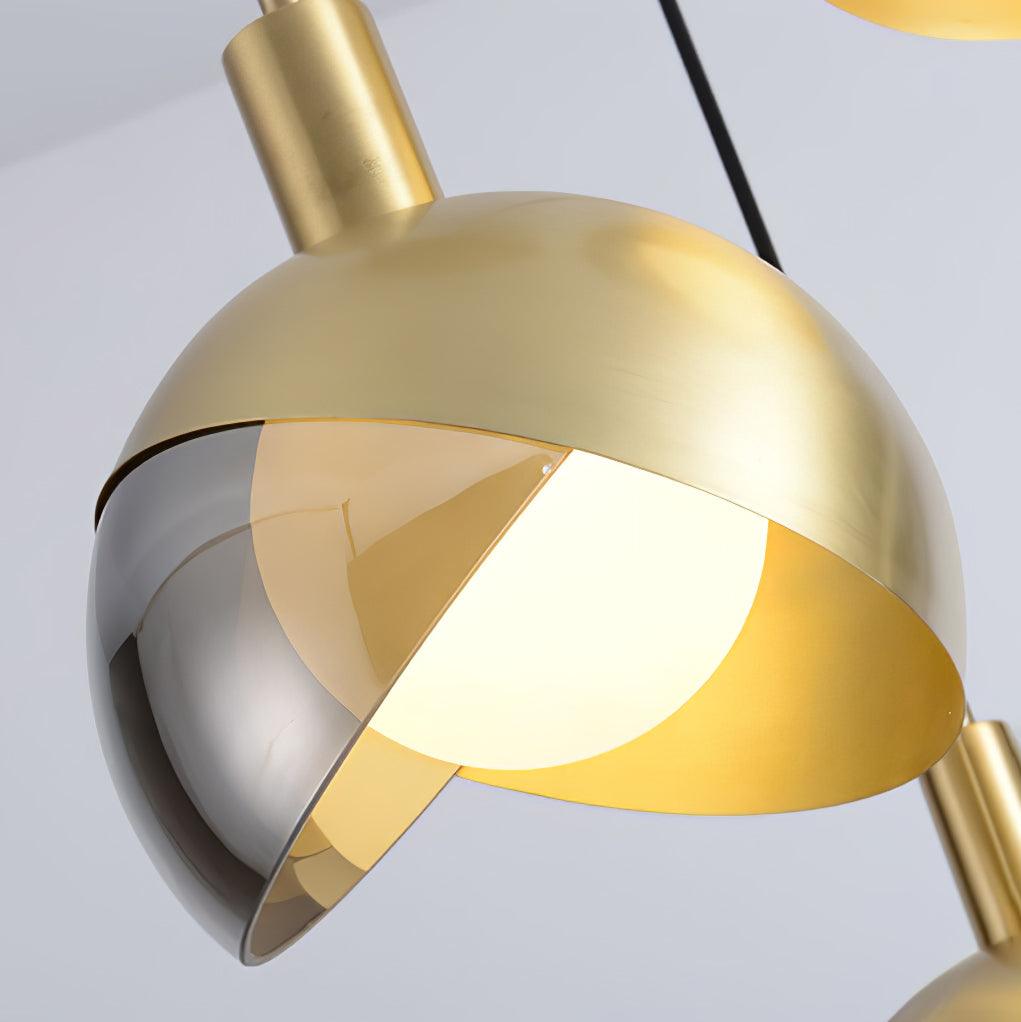 Half Round Golden-Shade Pendant Light