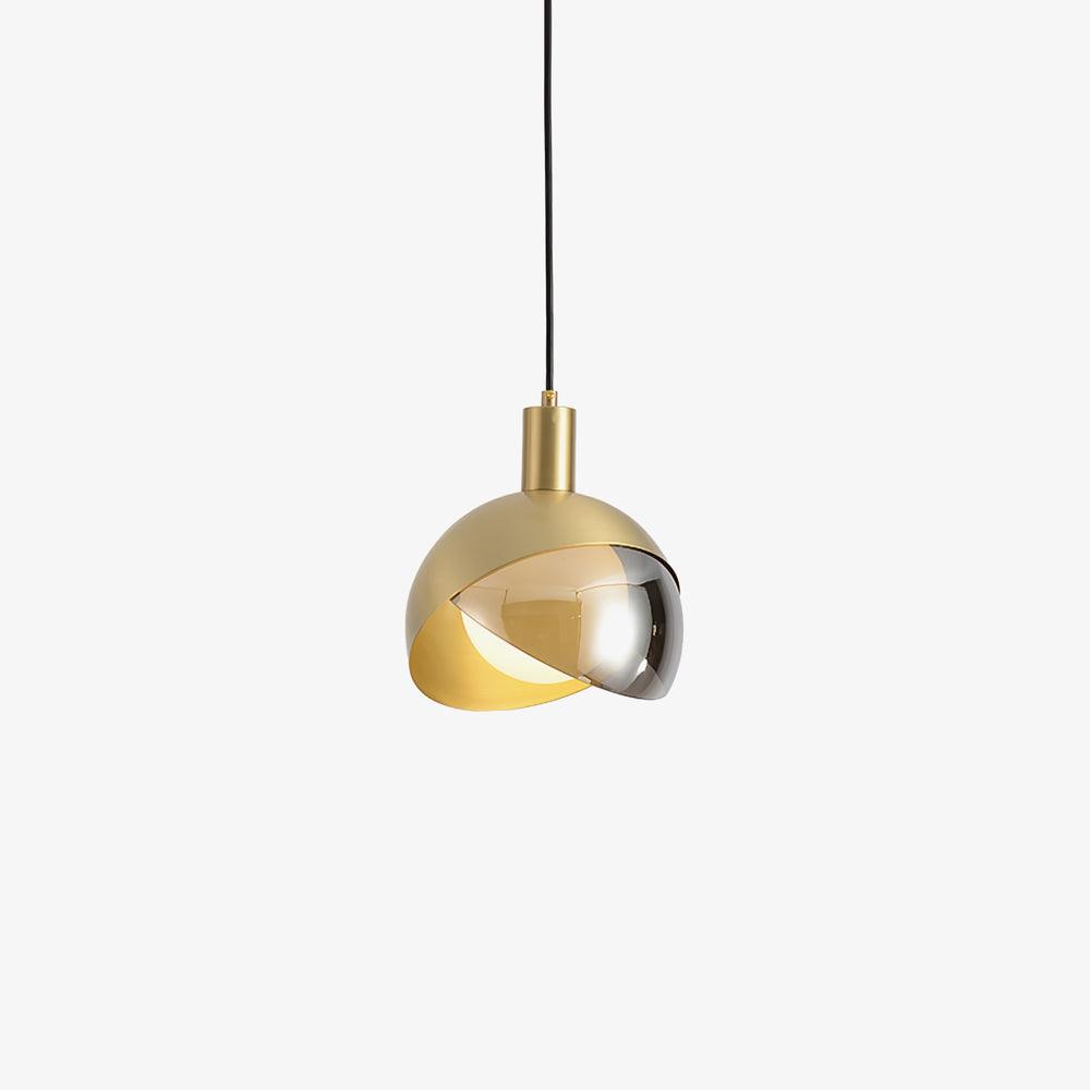 Half Round Golden-Shade Pendant Light