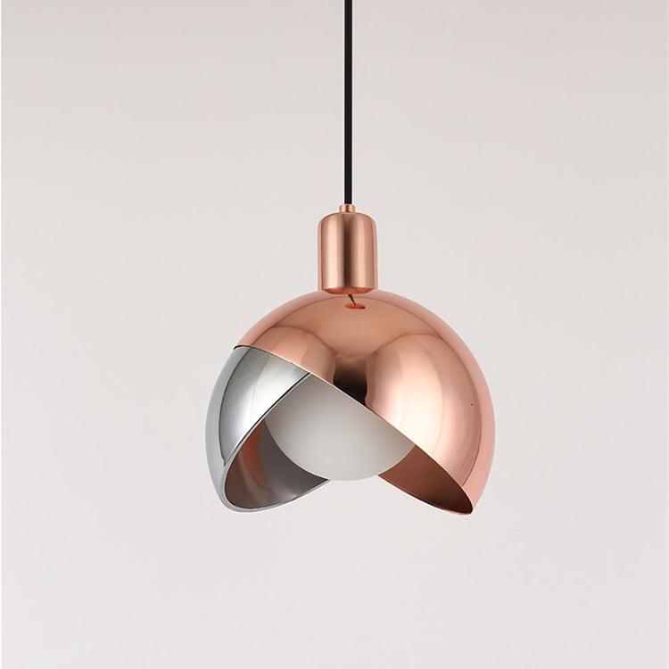 Half Round Golden-Shade Pendant Light