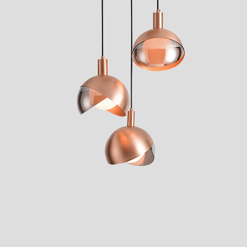 Half Round Golden-Shade Pendant Light