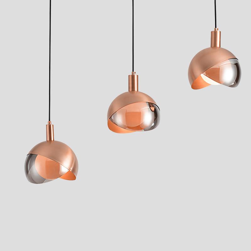 Half Round Golden-Shade Pendant Light