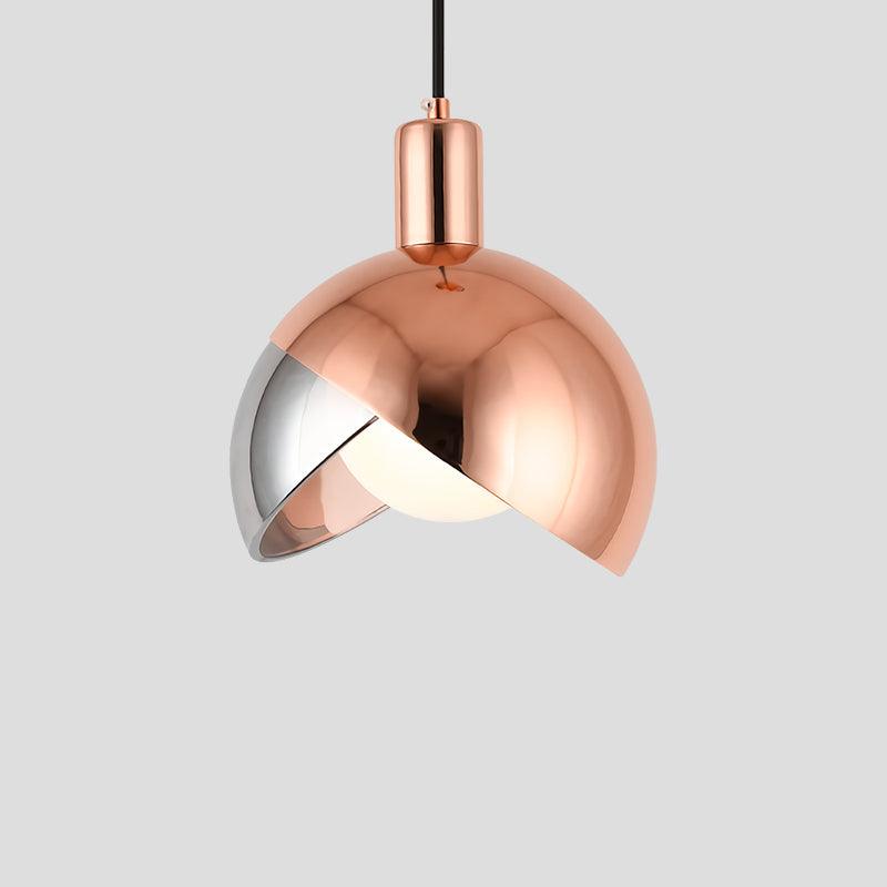Half Round Golden-Shade Pendant Light