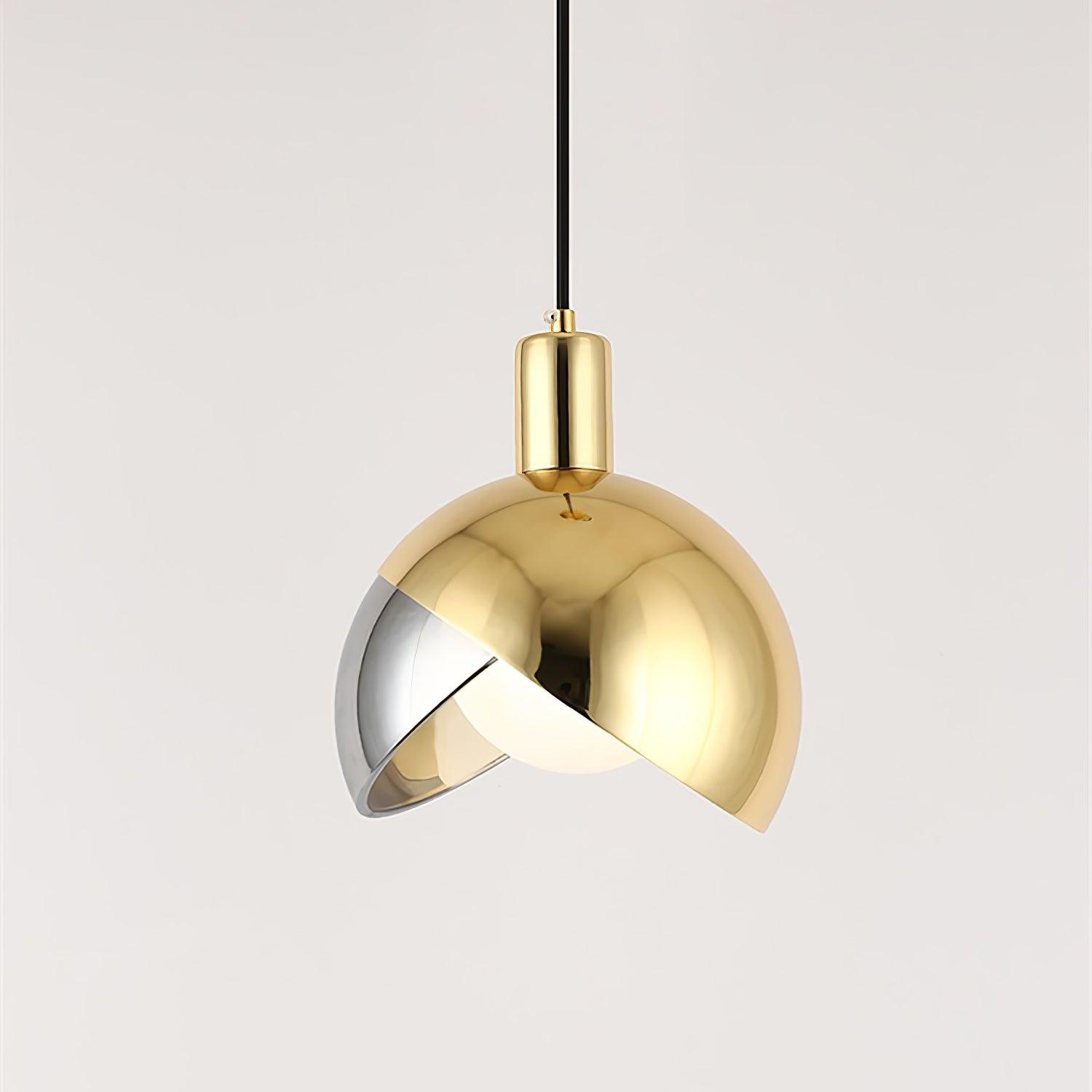 Half Round Golden-Shade Pendant Light