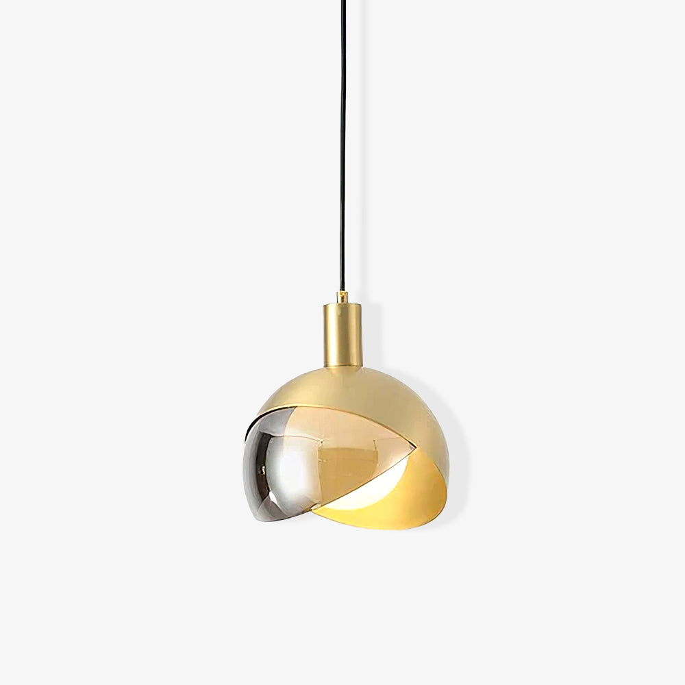 Half Round Golden-Shade Pendant Light