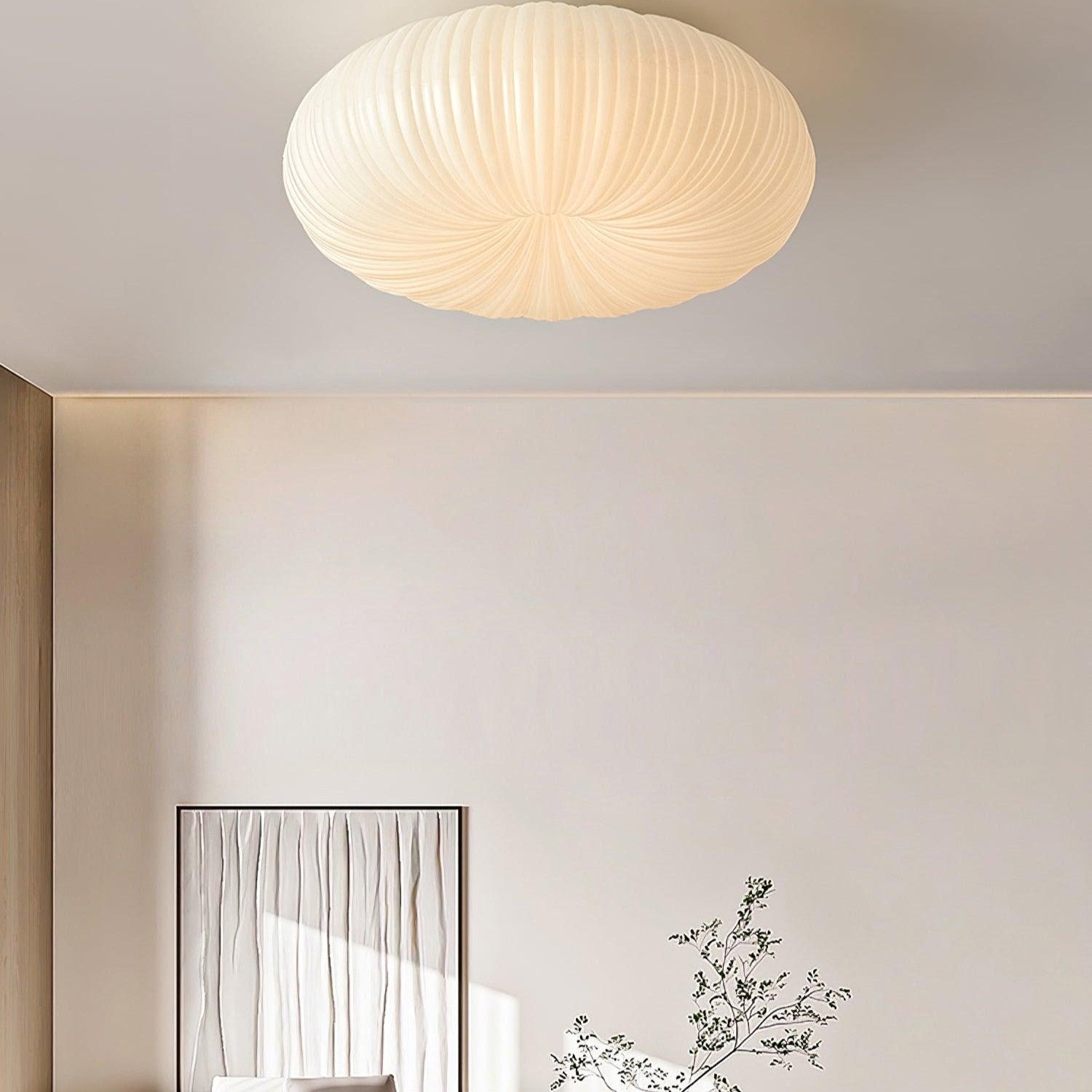 Pumpkin Style Flush Mount LED Ceiling Light