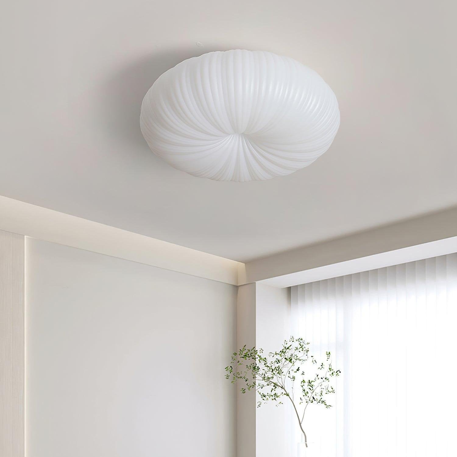Pumpkin Style Flush Mount LED Ceiling Light