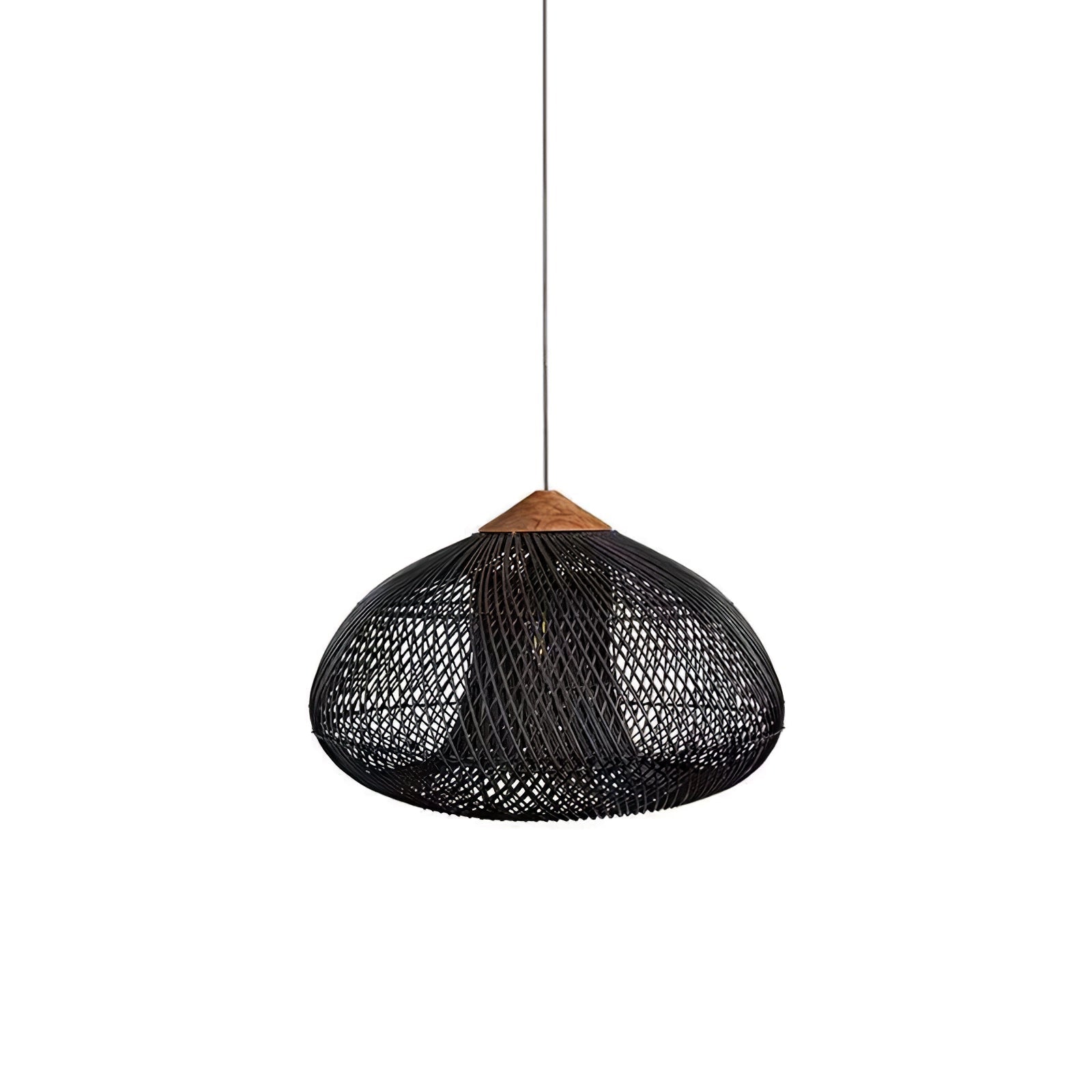 Braided Wicker Pendant Light – Cozy Living Room Decor