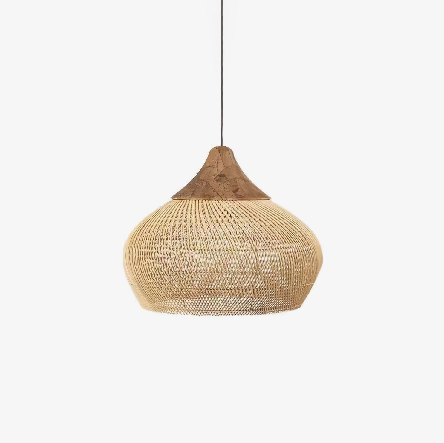 Braided Wicker Pendant Light – Cozy Living Room Decor