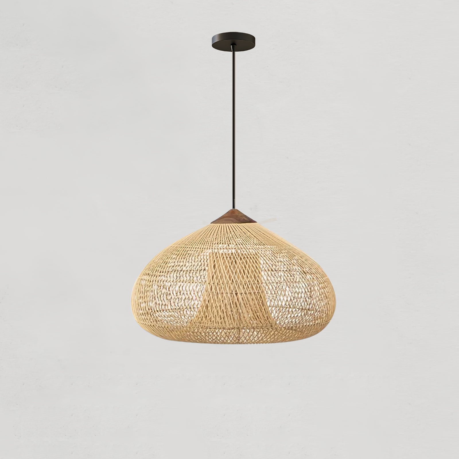 Braided Wicker Pendant Light – Cozy Living Room Decor