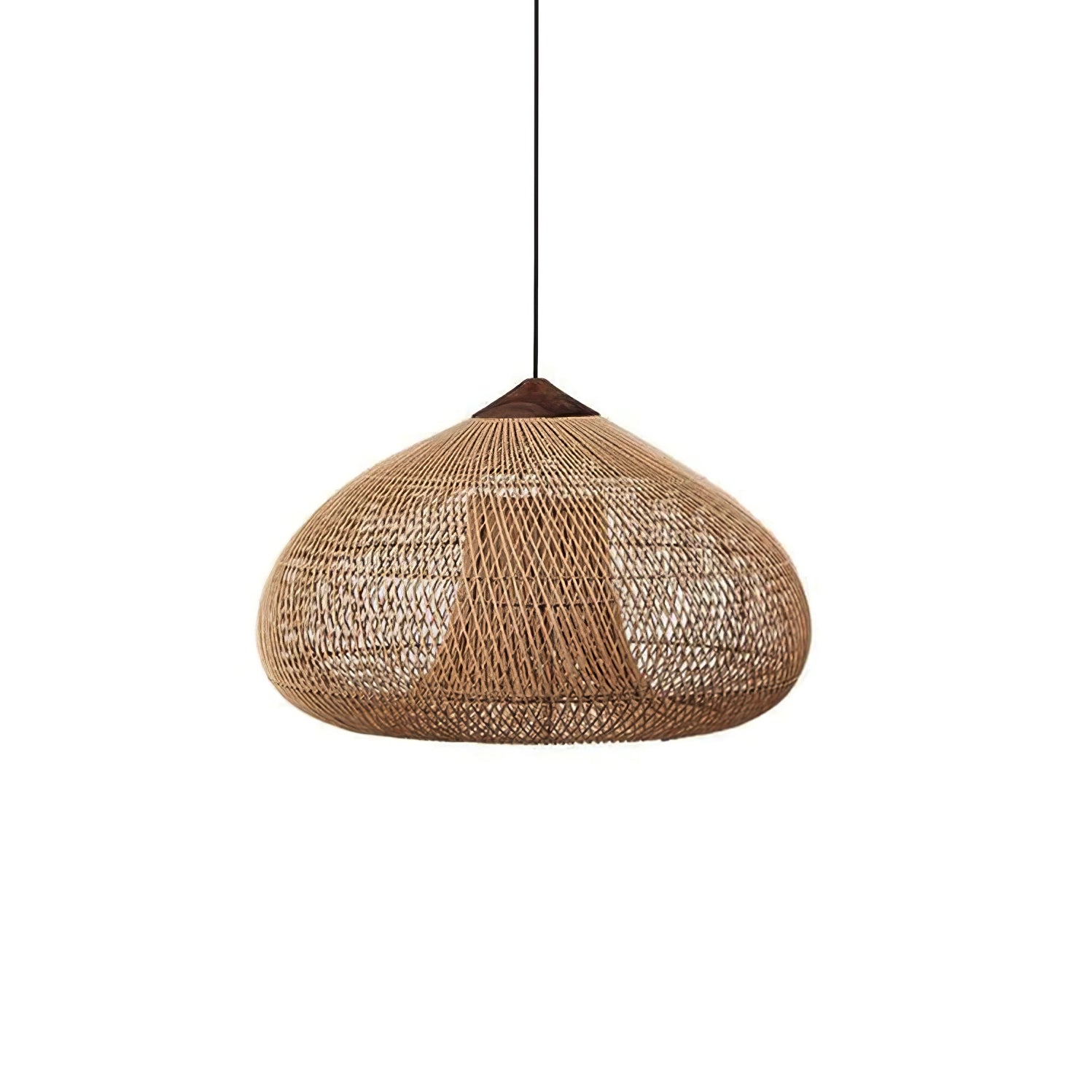 Braided Wicker Pendant Light – Cozy Living Room Decor