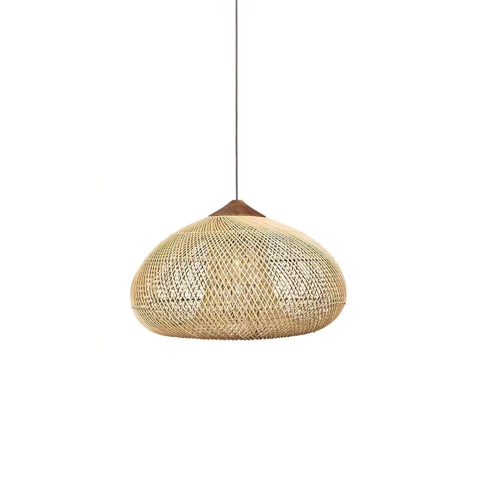 Braided Wicker Pendant Light – Cozy Living Room Decor