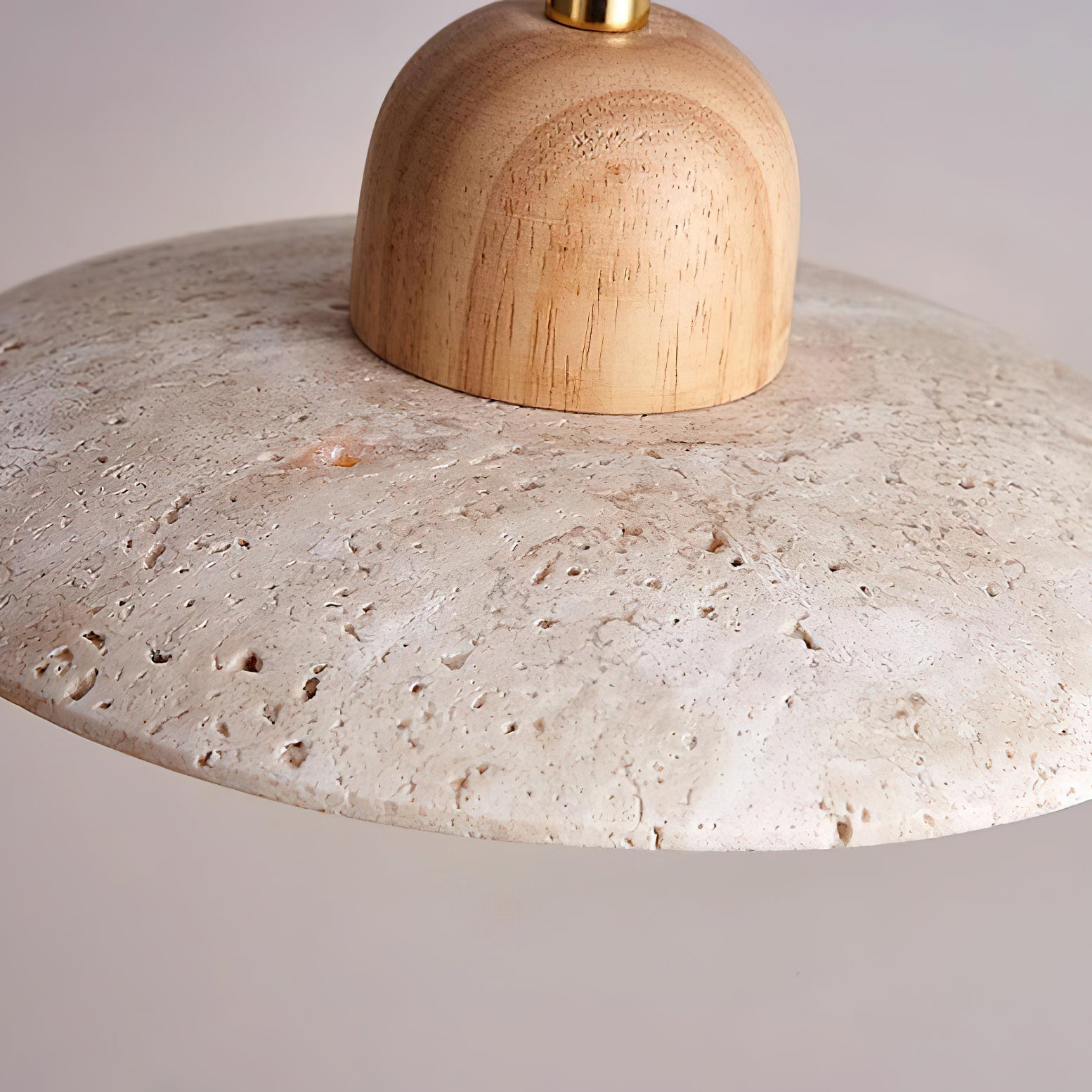 Round Travertine Pendant Lamp – LED Hanging Light