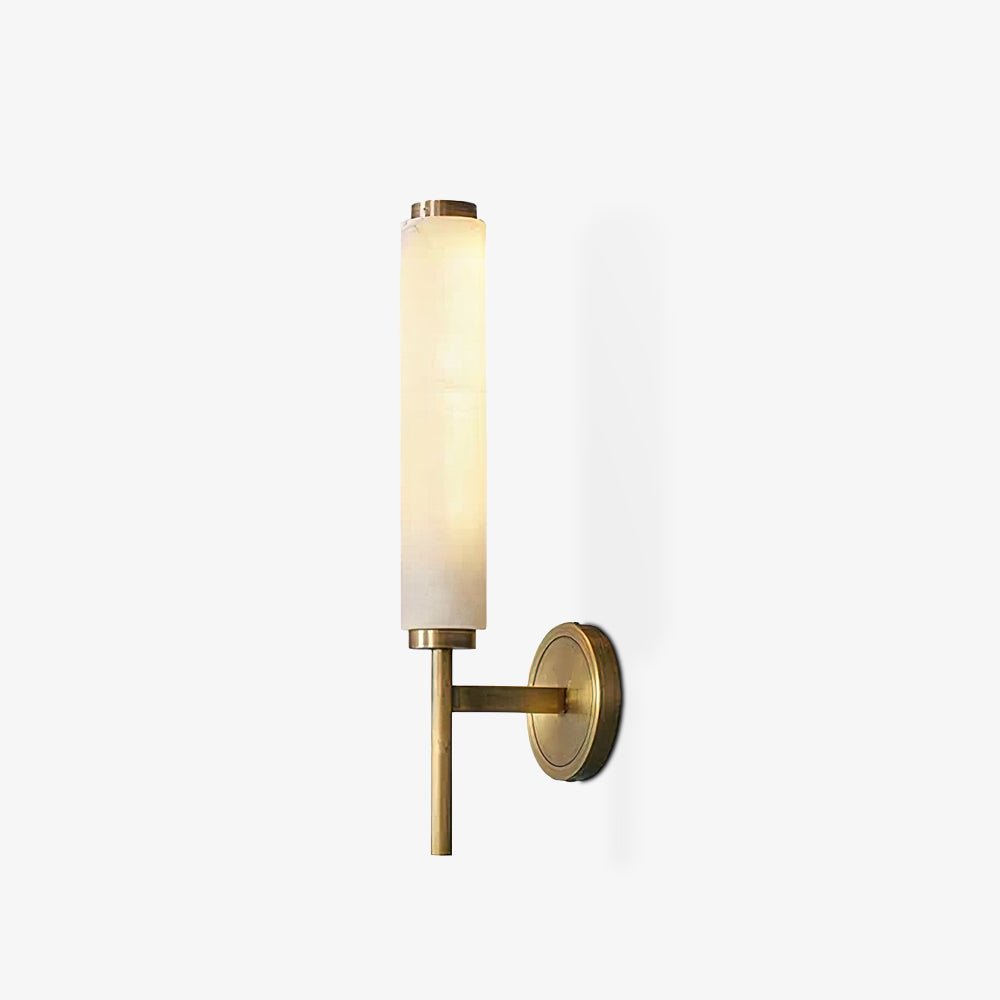 Wall-Mounted Alabaster Sconce – Art Deco-Inspired Lamp