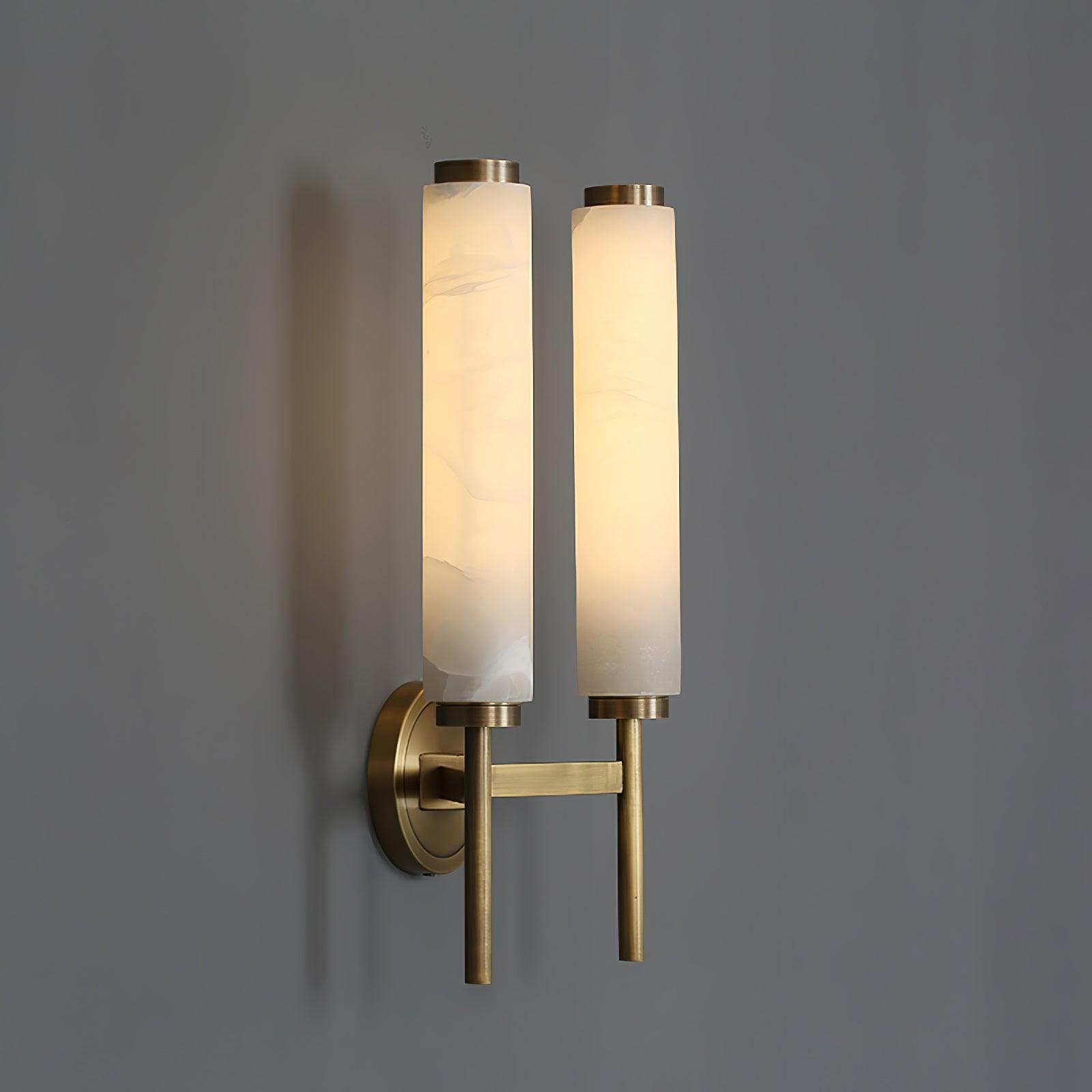 Wall-Mounted Alabaster Sconce – Art Deco-Inspired Lamp