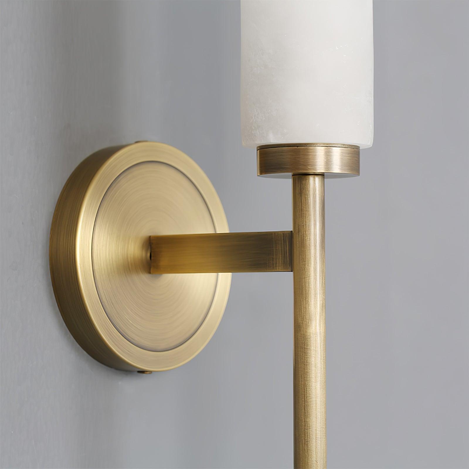 Wall-Mounted Alabaster Sconce – Art Deco-Inspired Lamp