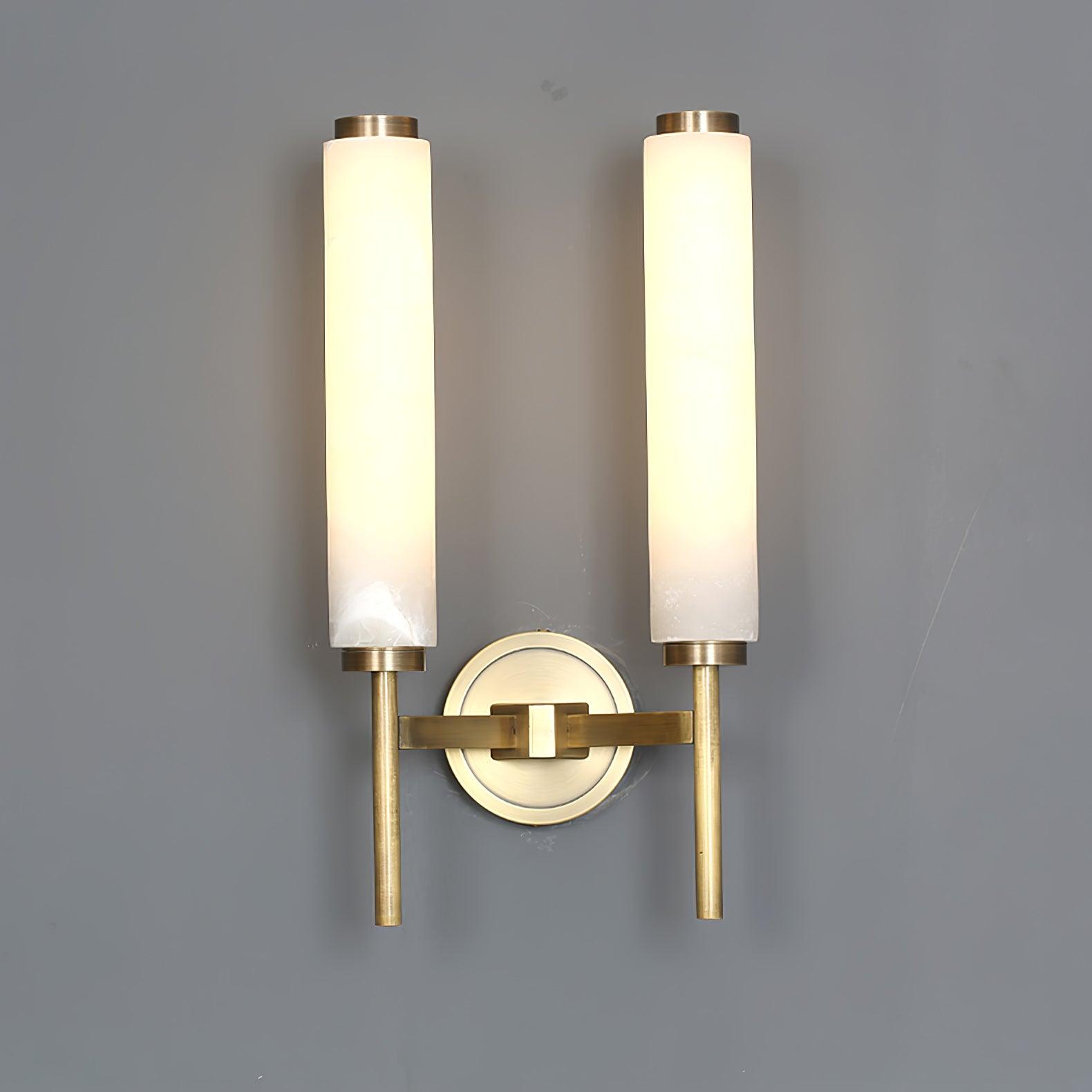 Wall-Mounted Alabaster Sconce – Art Deco-Inspired Lamp