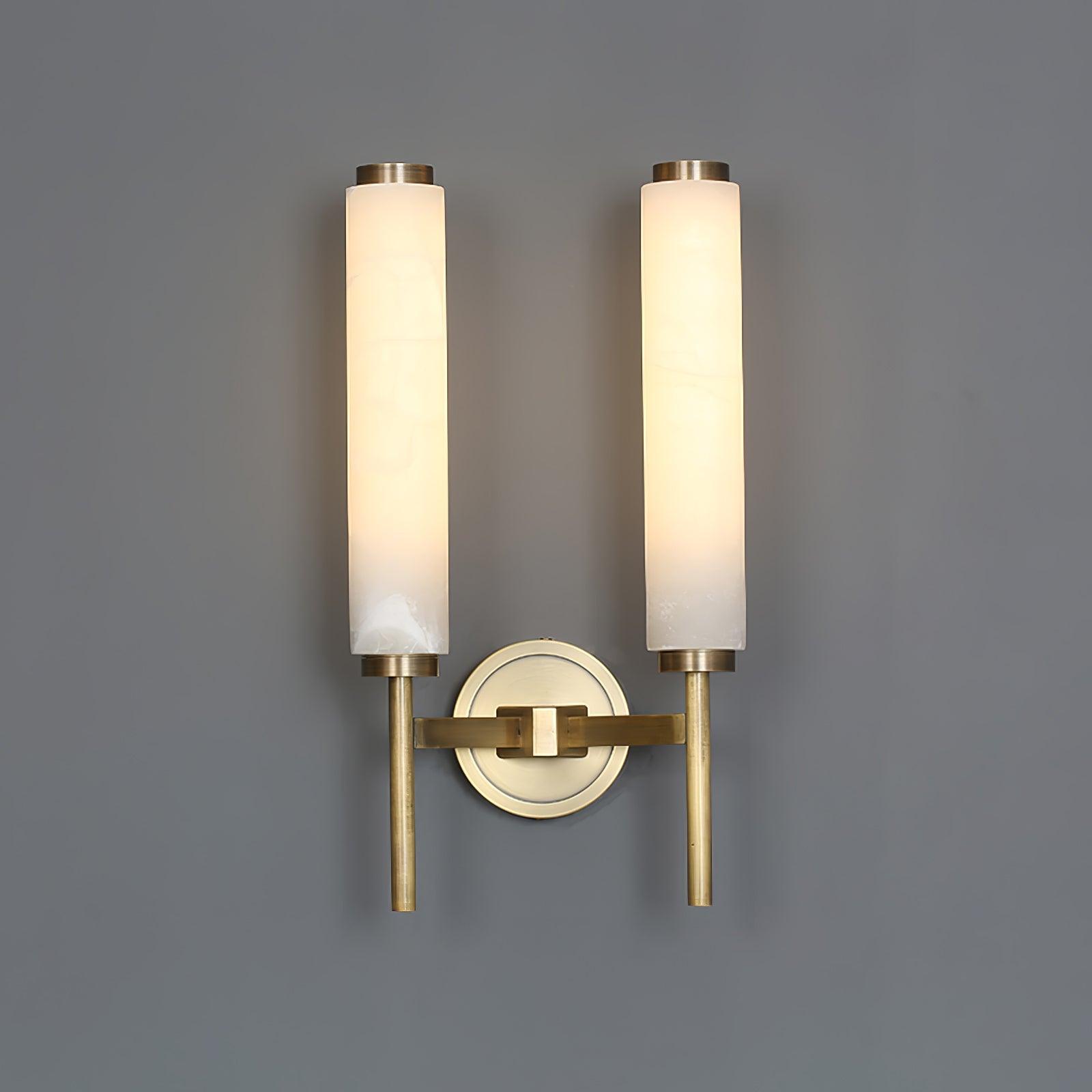 Wall-Mounted Alabaster Sconce – Art Deco-Inspired Lamp