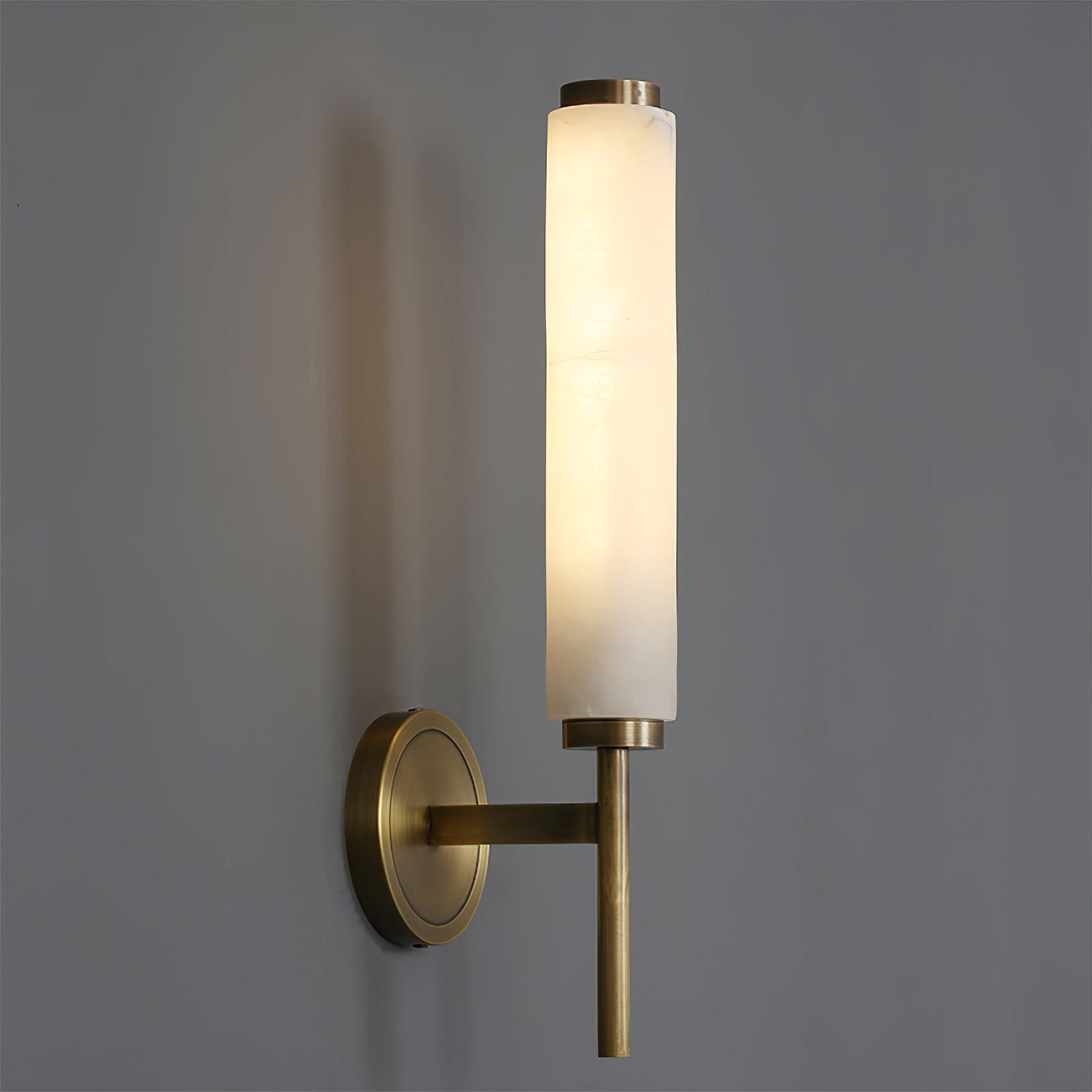 Wall-Mounted Alabaster Sconce – Art Deco-Inspired Lamp