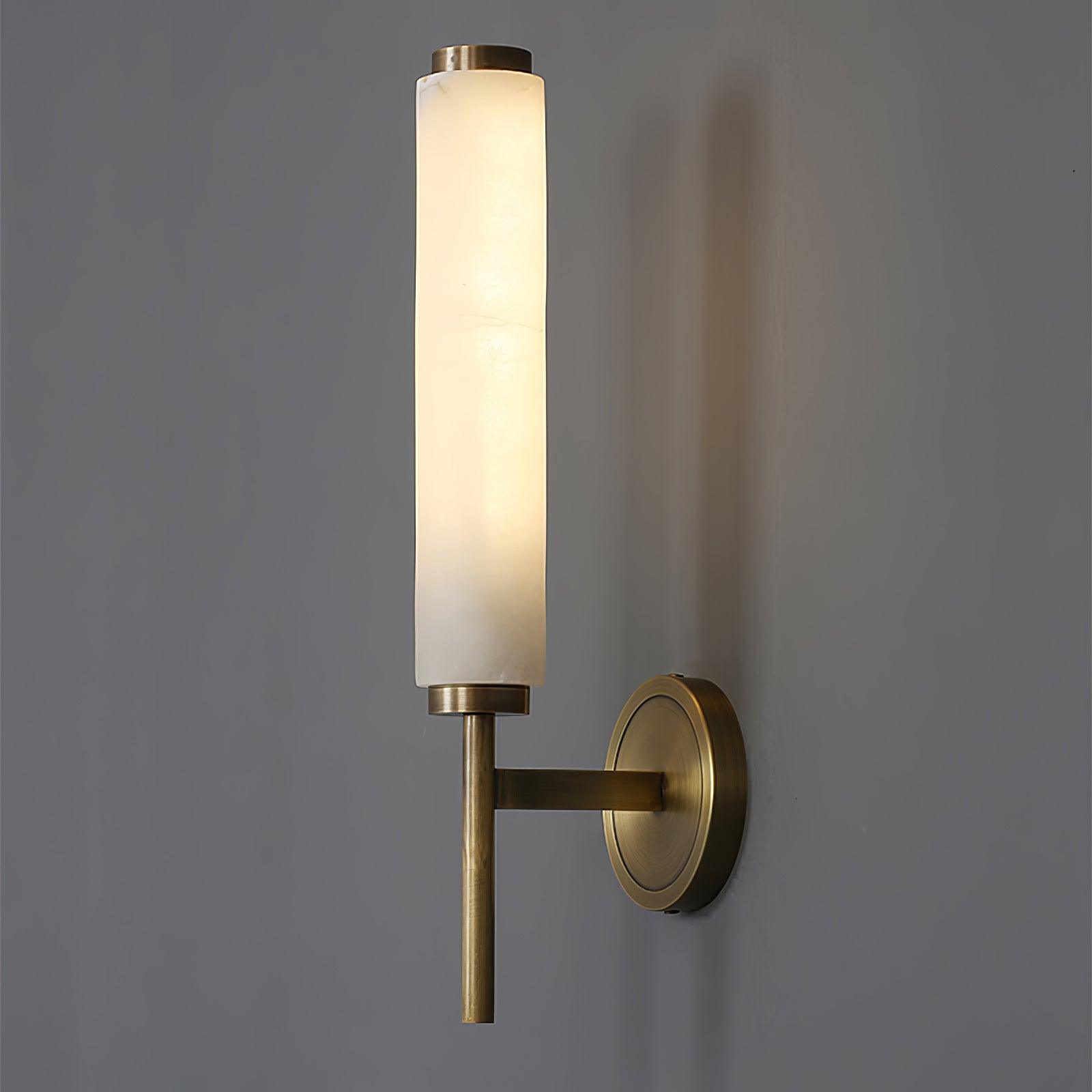 Wall-Mounted Alabaster Sconce – Art Deco-Inspired Lamp