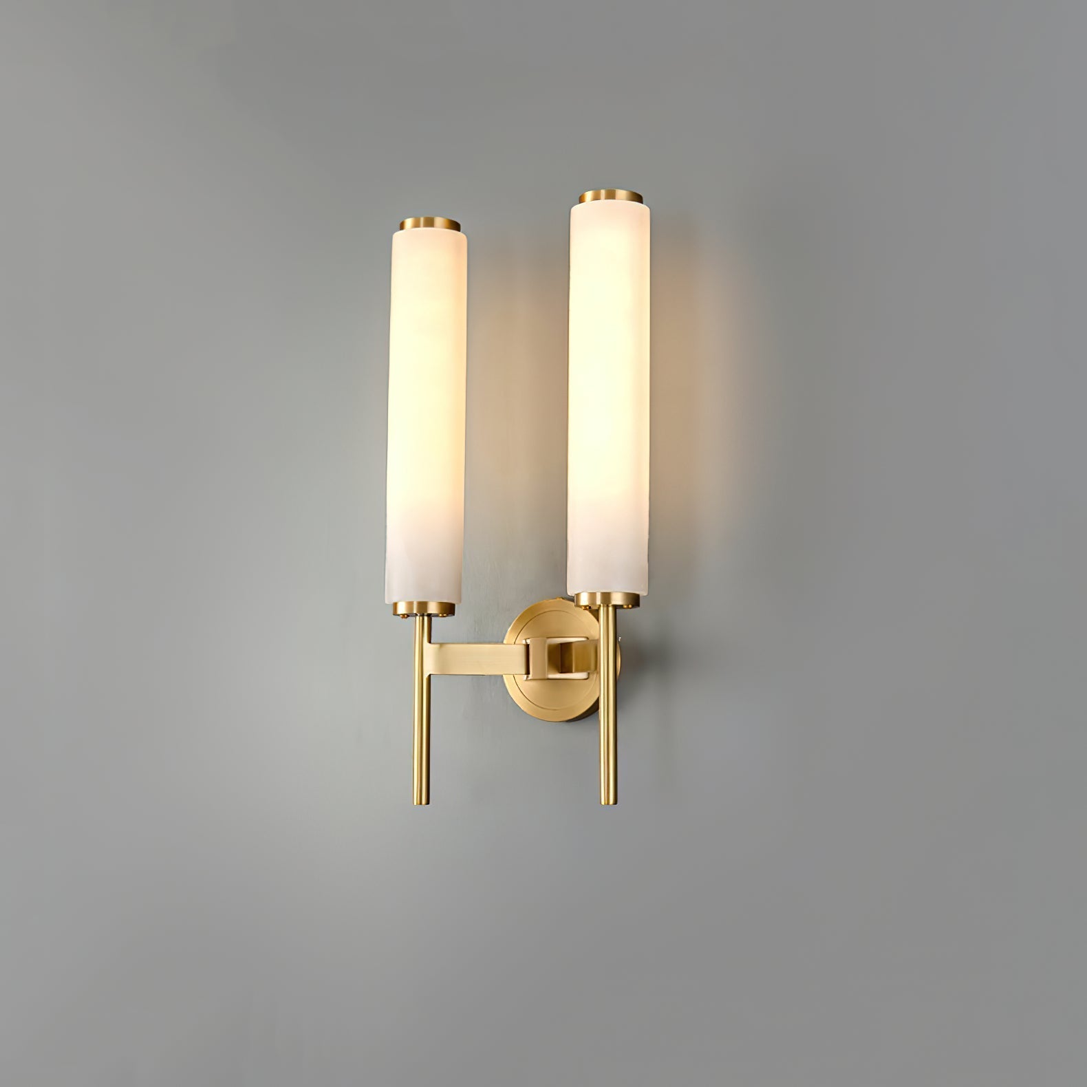 Wall-Mounted Alabaster Sconce – Art Deco-Inspired Lamp