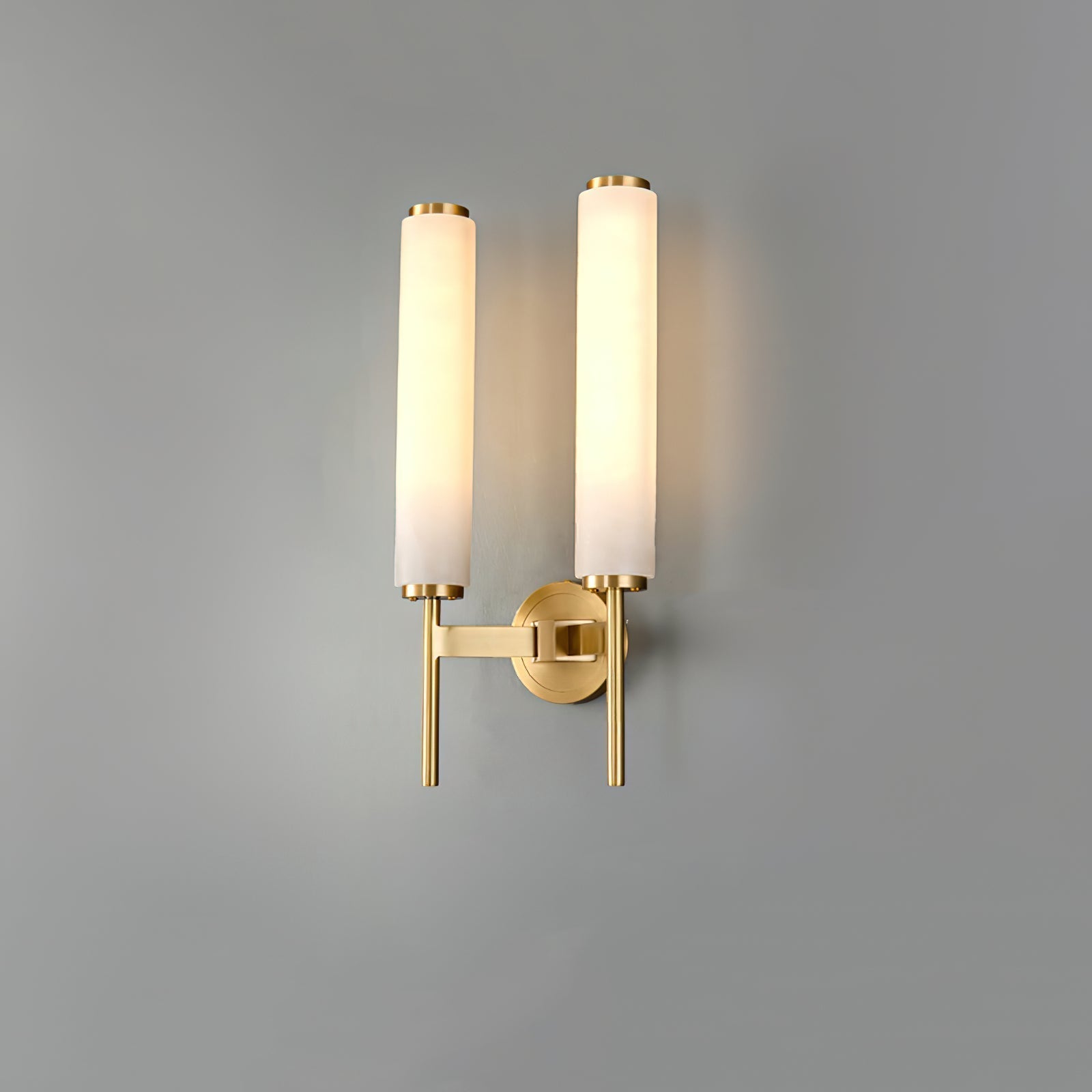 Wall-Mounted Alabaster Sconce – Art Deco-Inspired Lamp