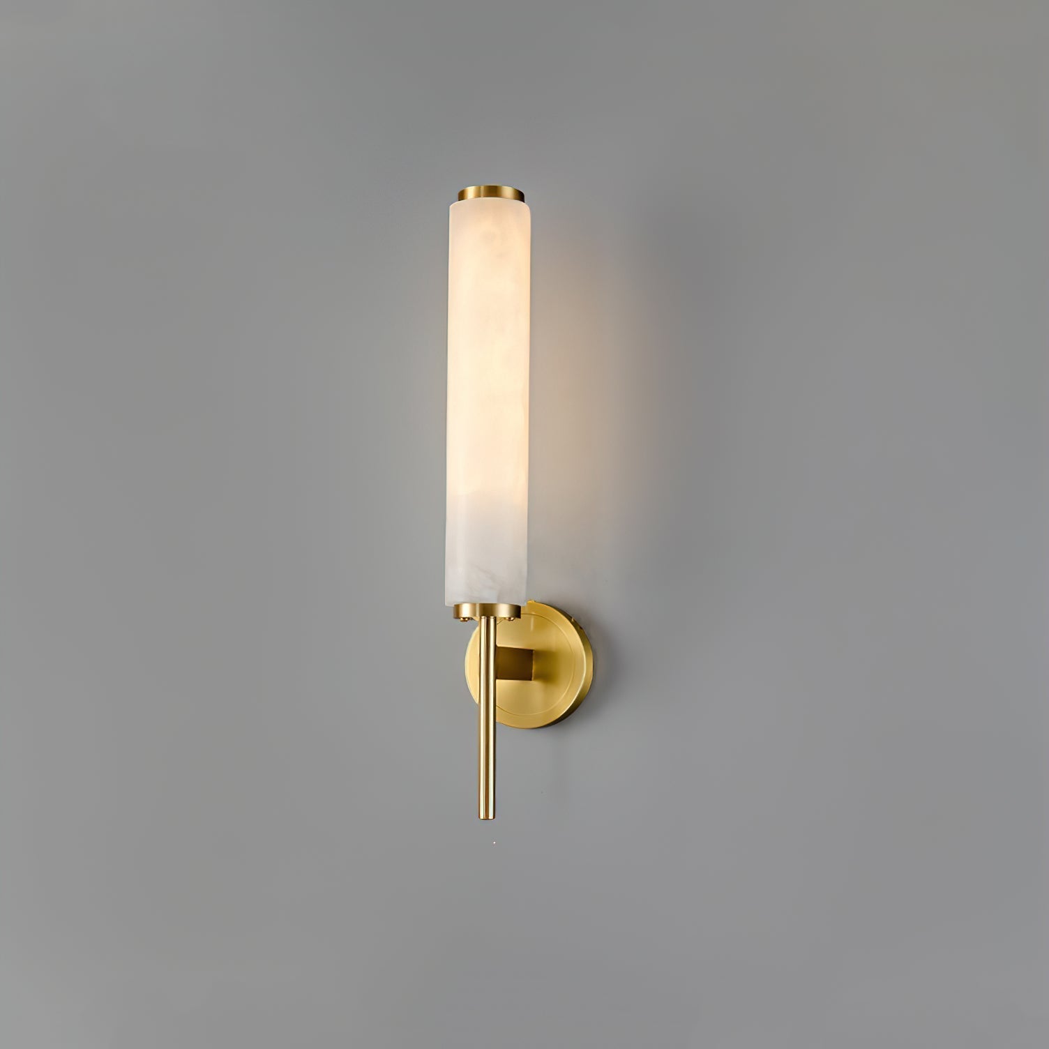 Wall-Mounted Alabaster Sconce – Art Deco-Inspired Lamp
