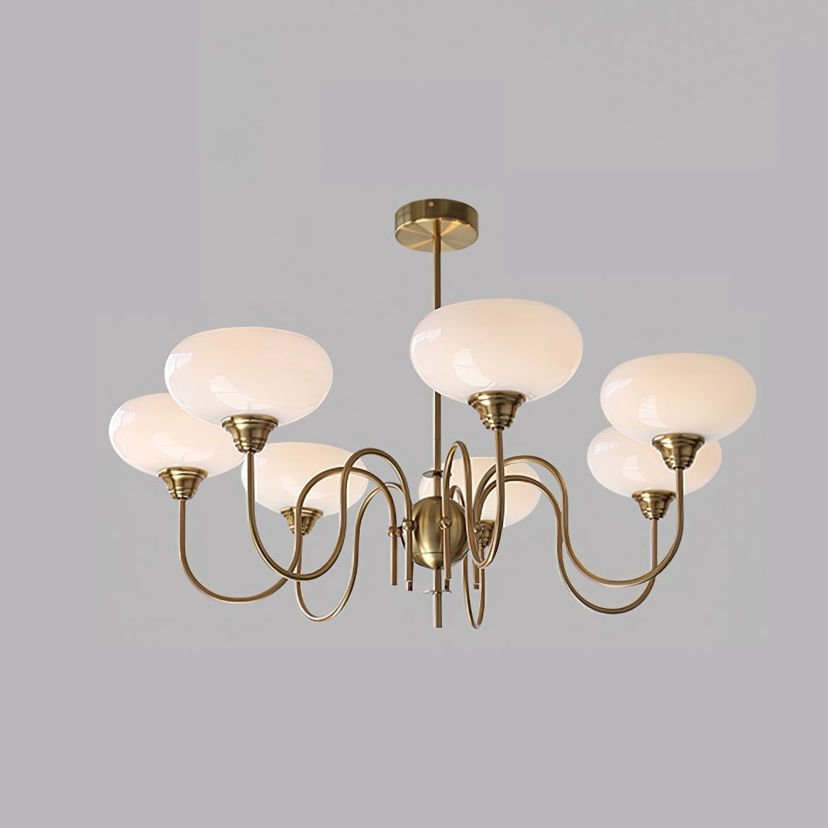Stylish Metal & Glass Chandelier – Ambient Lighting