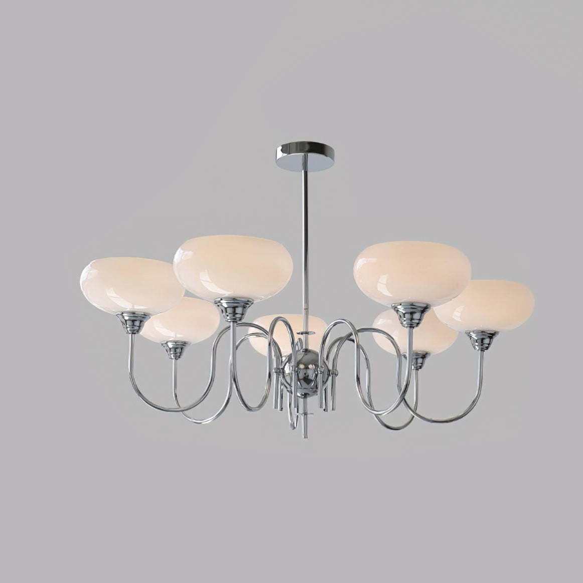 Stylish Metal & Glass Chandelier – Ambient Lighting