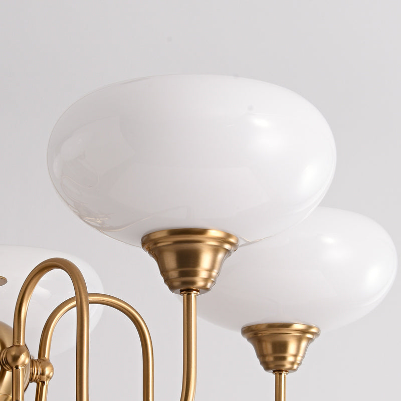 Stylish Metal & Glass Chandelier – Ambient Lighting