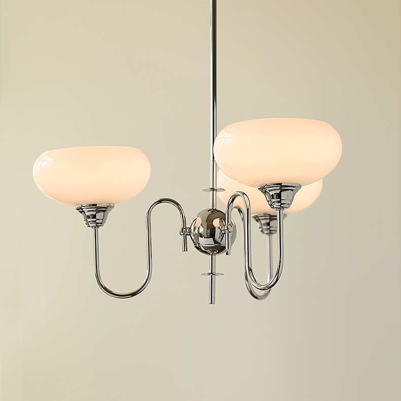 Stylish Metal & Glass Chandelier – Ambient Lighting