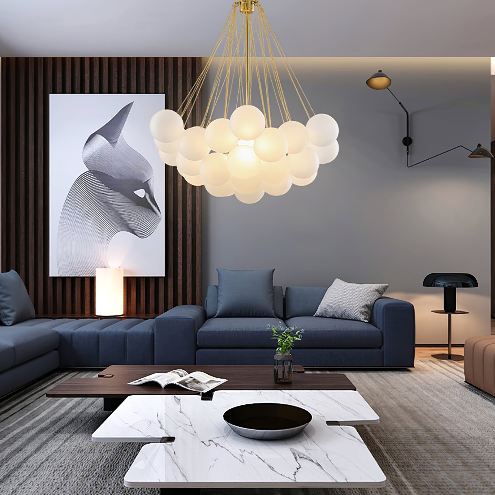 Modern Bubble Chandelier – Statement Pendant Ceiling Light