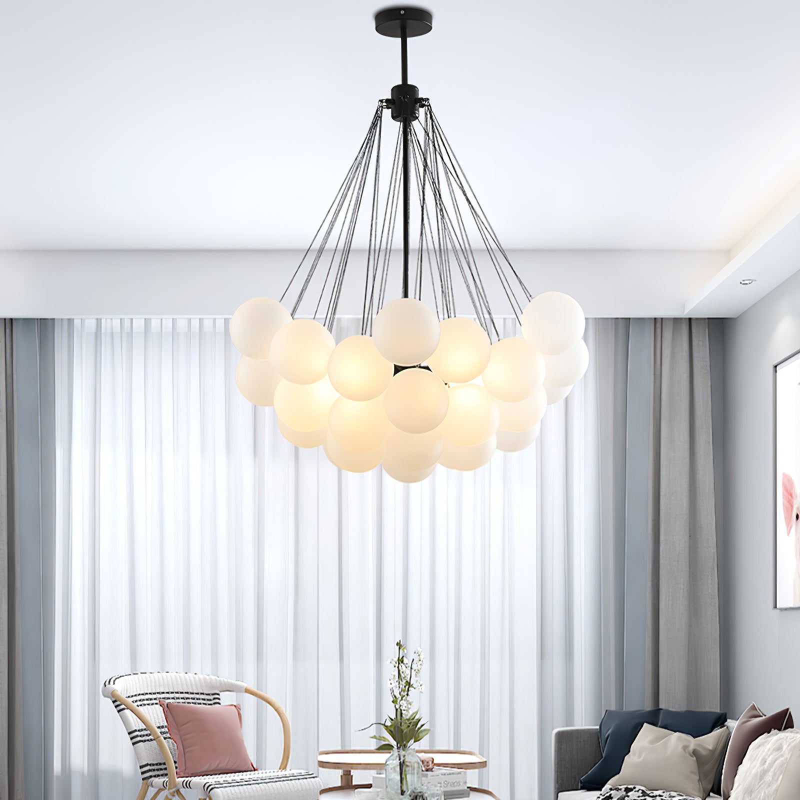 Modern Bubble Chandelier – Statement Pendant Ceiling Light