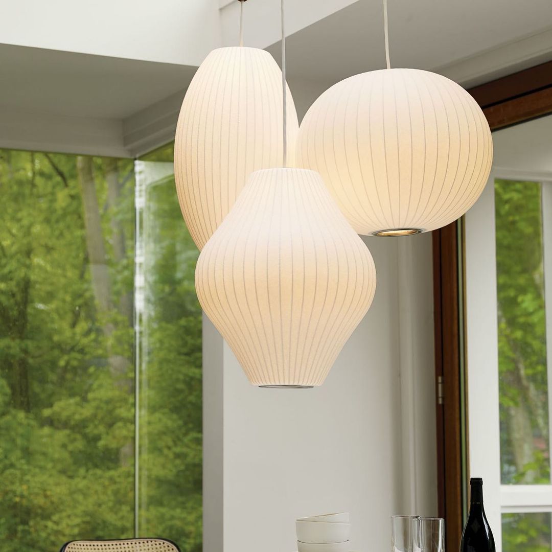 Modern Mulberry Fabric Bubble Chandelier – Hallway Decorative Pendant Lamp