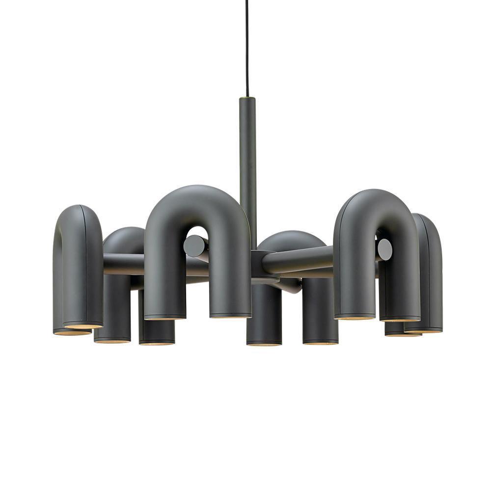 Contemporary Cirkus Chandelier – Sculptural U-Shaped Ceiling Light