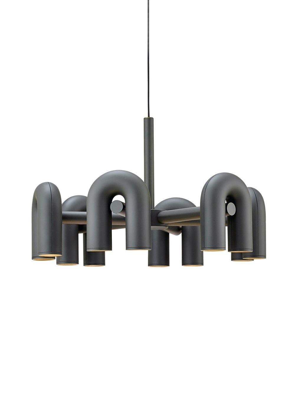 Contemporary Cirkus Chandelier – Sculptural U-Shaped Ceiling Light