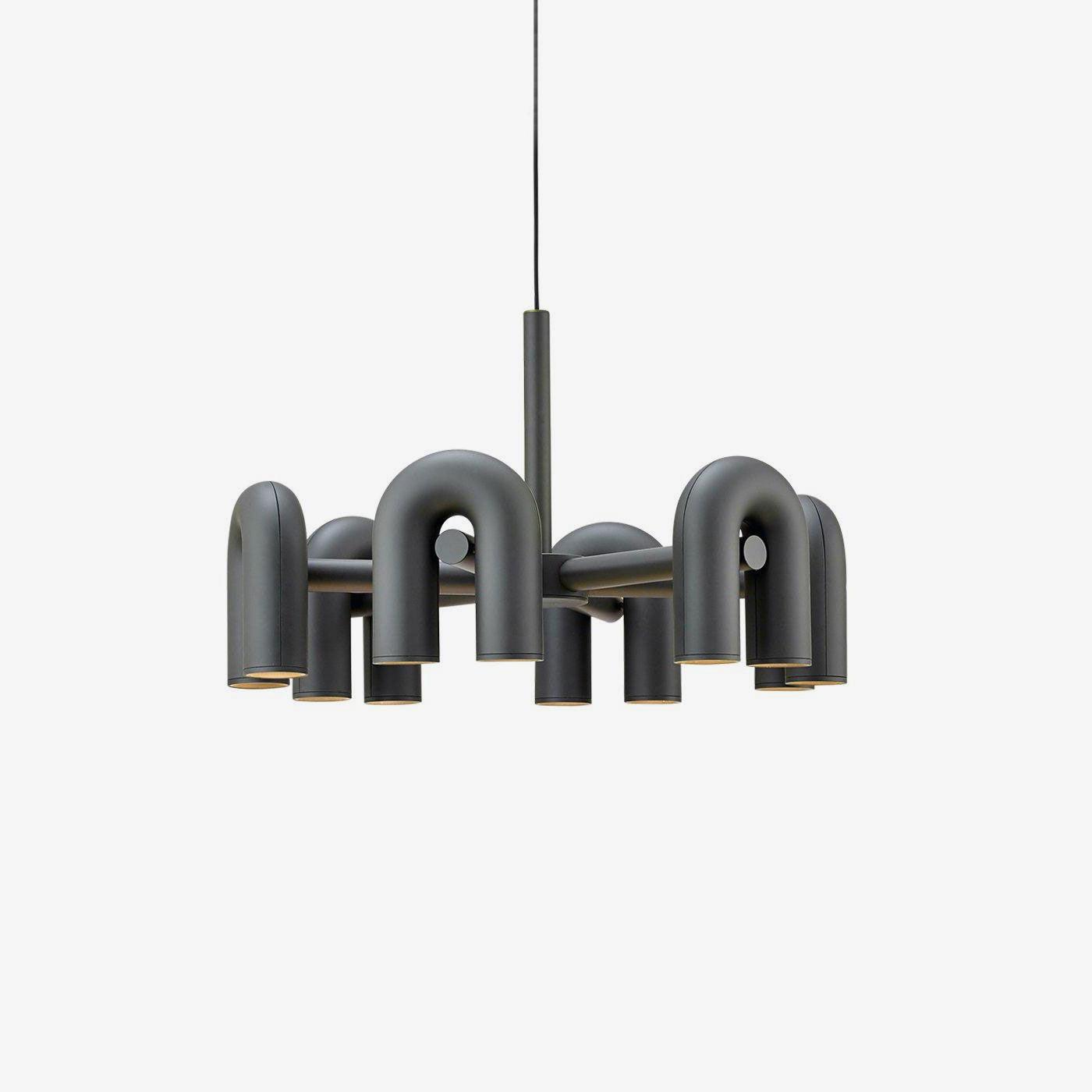 Contemporary Cirkus Chandelier – Sculptural U-Shaped Ceiling Light