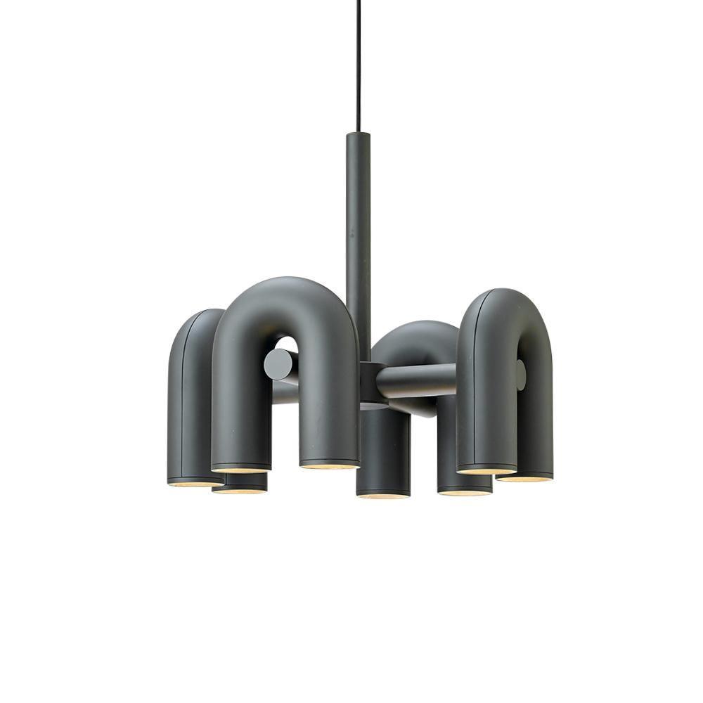 Contemporary Cirkus Chandelier – Sculptural U-Shaped Ceiling Light