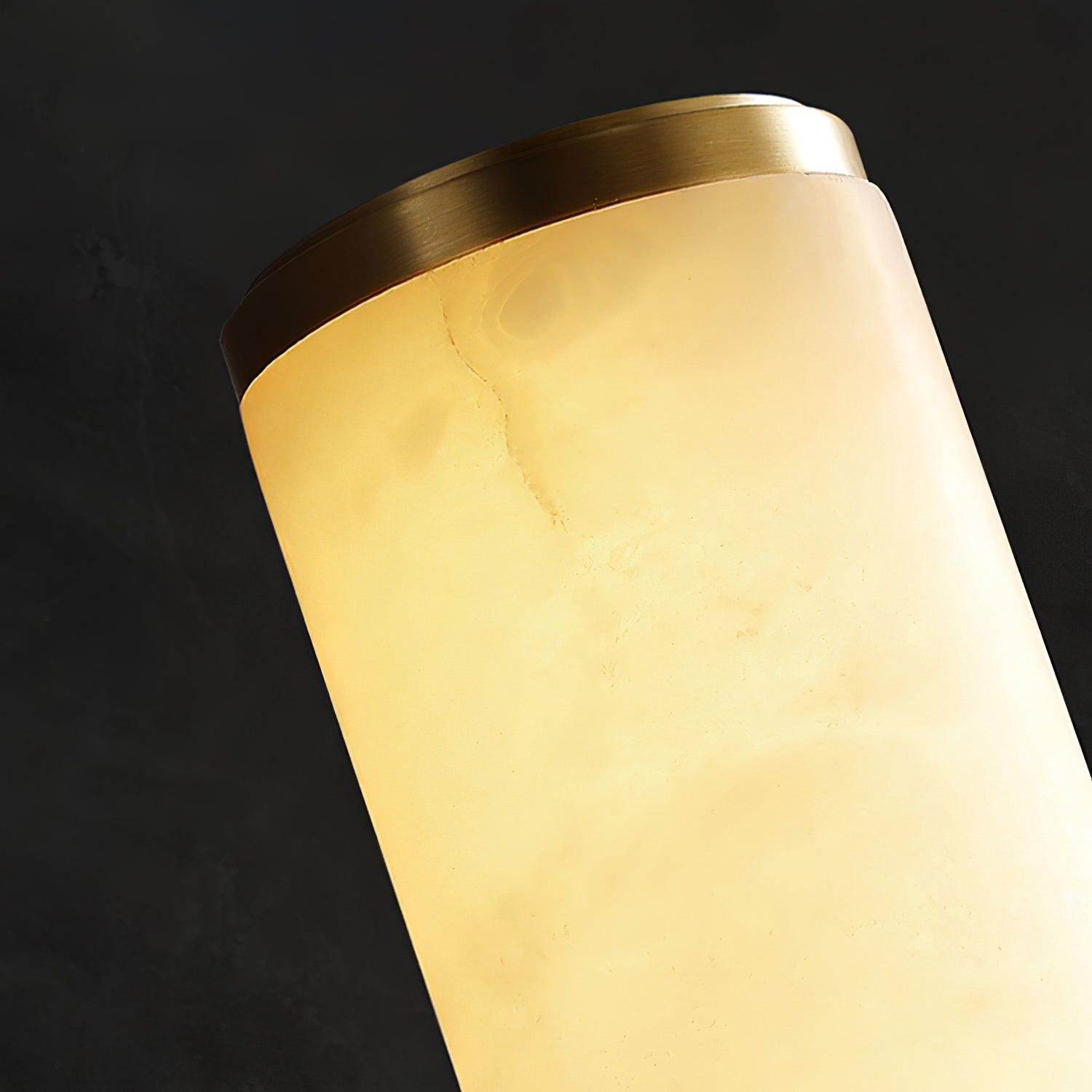 Timeless Alabaster Wall Lamp – Cylindrical Shape Sconce