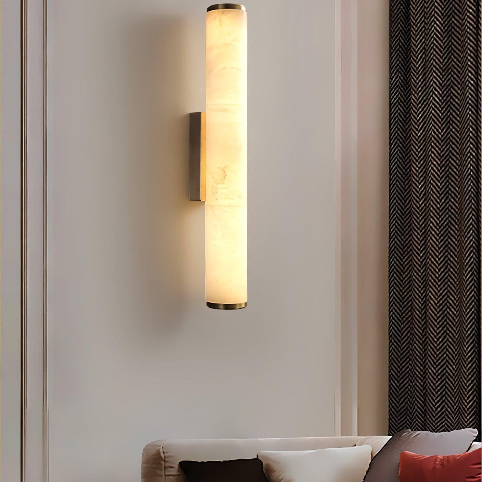 Timeless Alabaster Wall Lamp – Cylindrical Shape Sconce