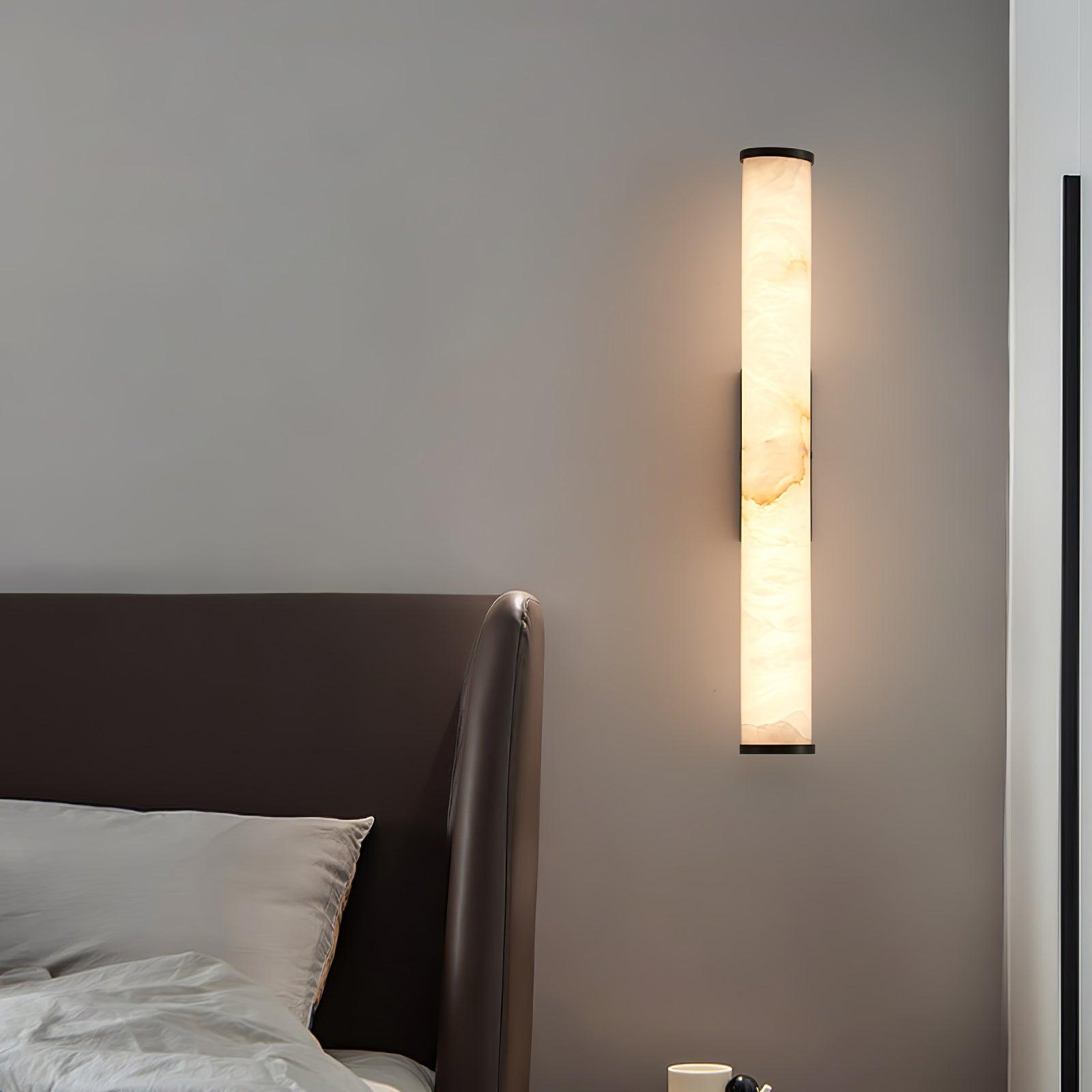 Timeless Alabaster Wall Lamp – Cylindrical Shape Sconce