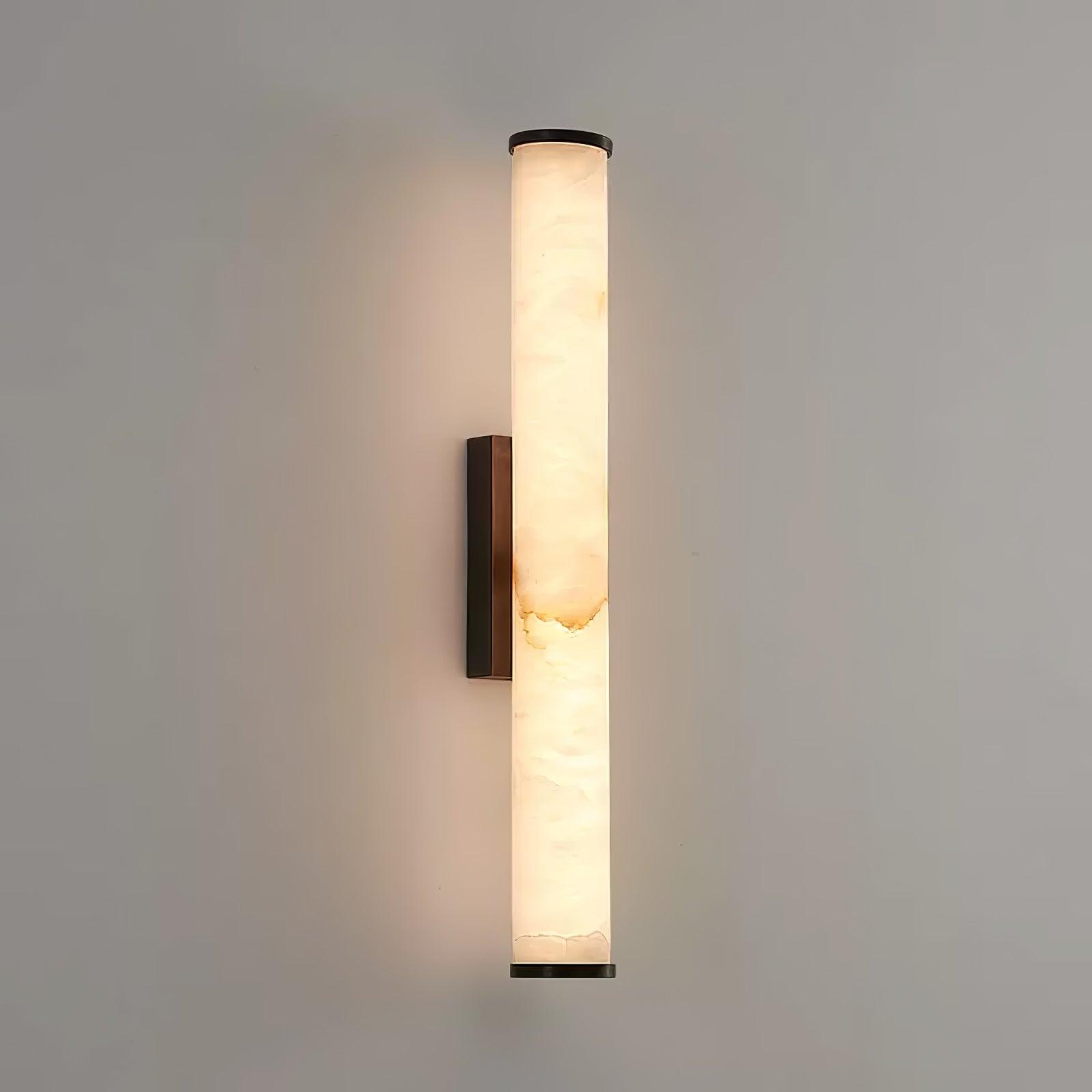 Timeless Alabaster Wall Lamp – Cylindrical Shape Sconce