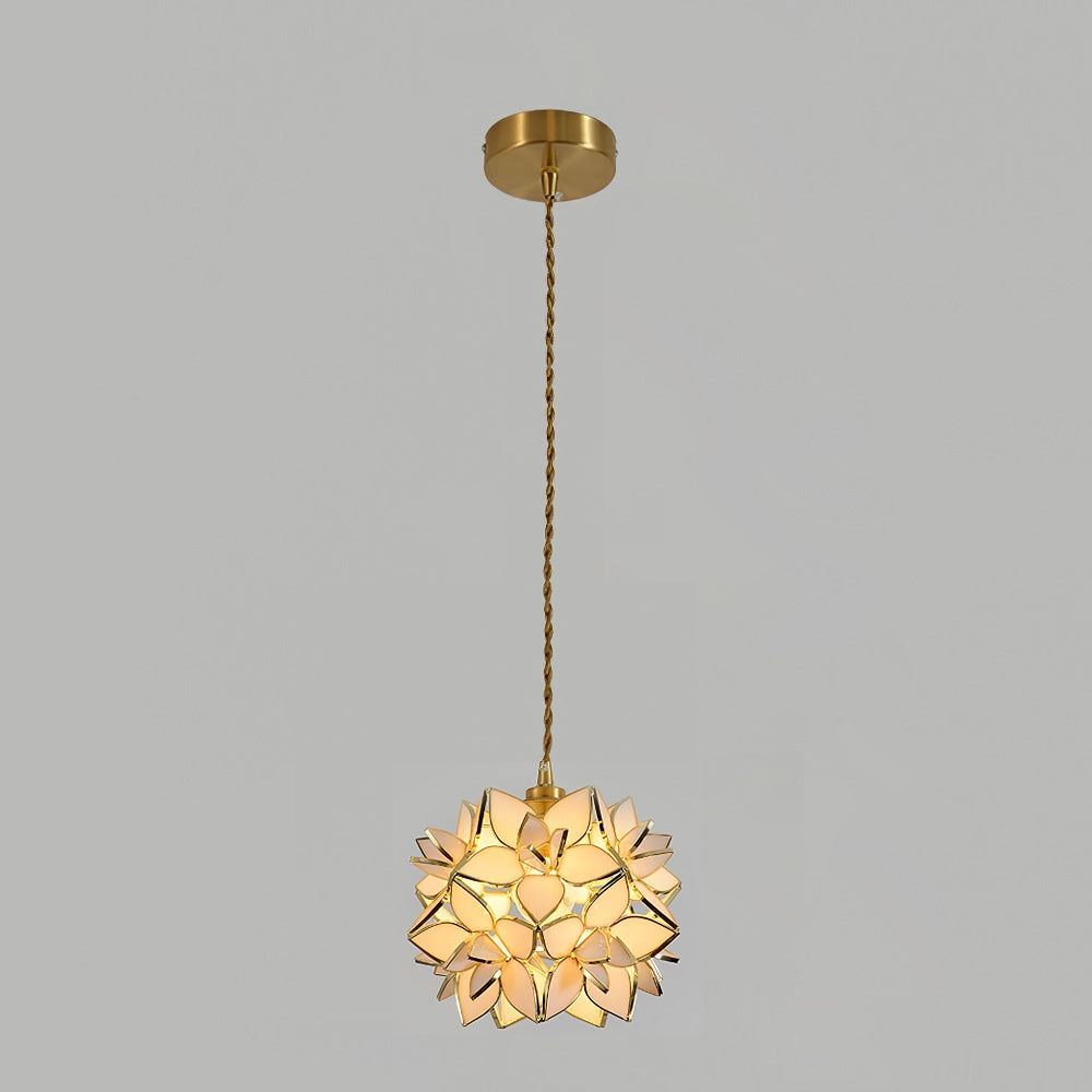 Clear Glass Capiz-Shells Pendant Light