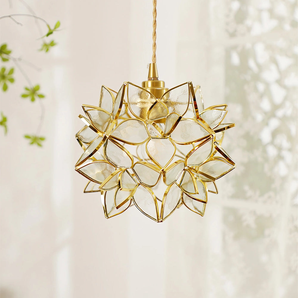 Clear Glass Capiz-Shells Pendant Light