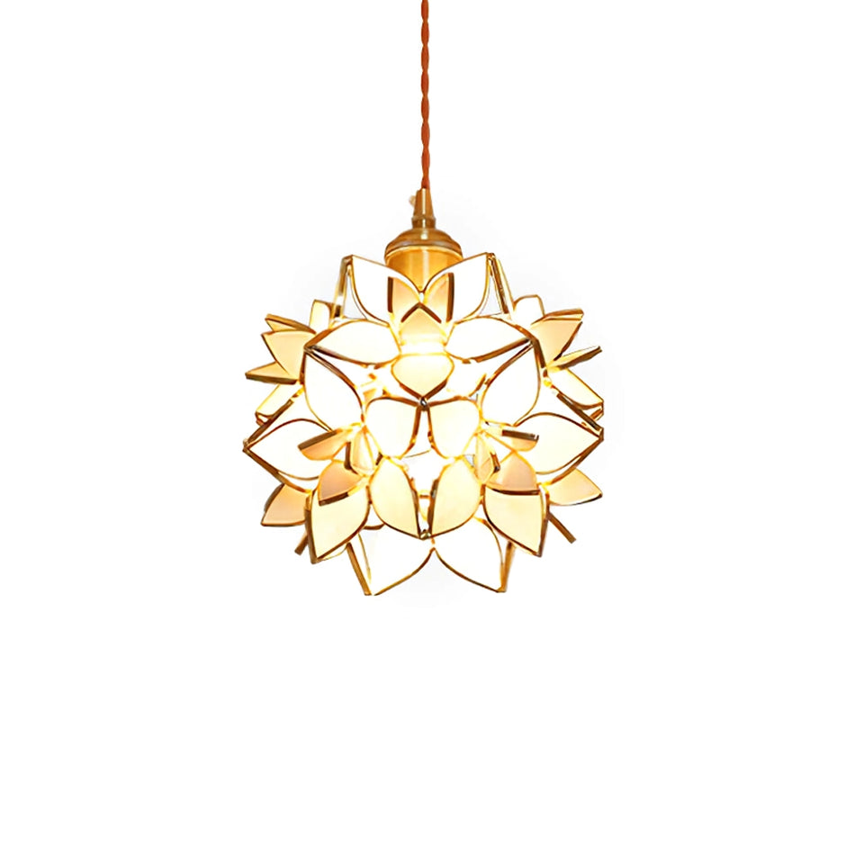 Clear Glass Capiz-Shells Pendant Light