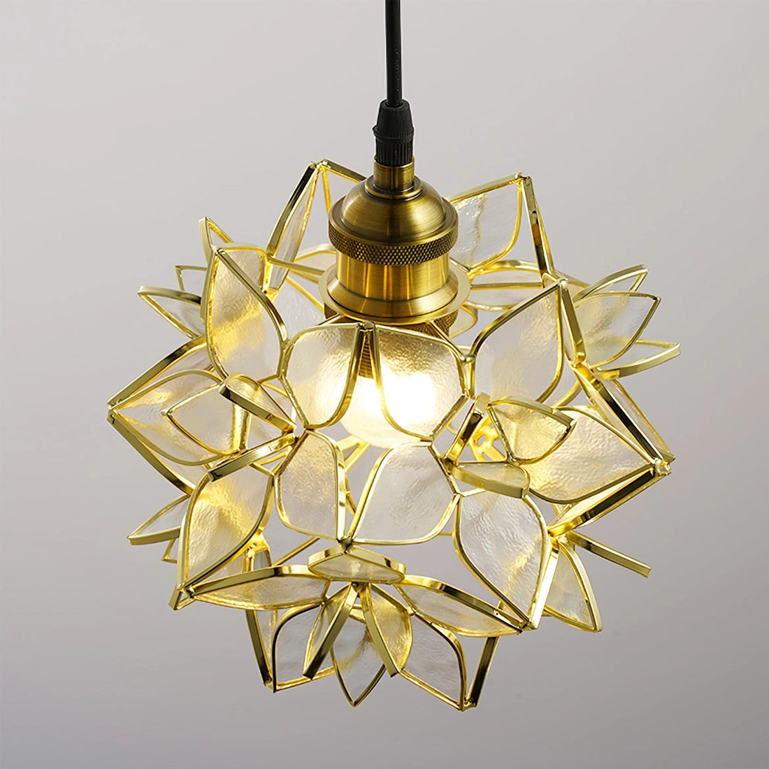Clear Glass Capiz-Shells Pendant Light