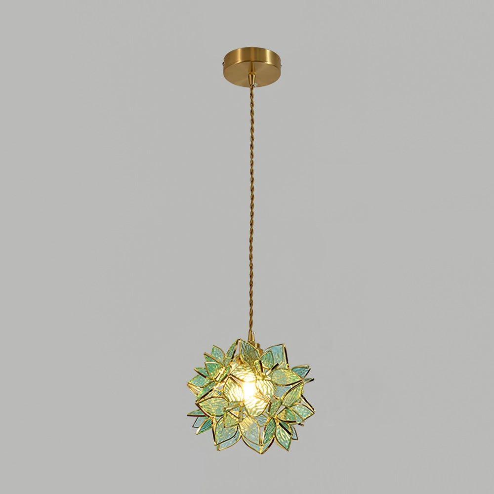 Clear Glass Capiz-Shells Pendant Light