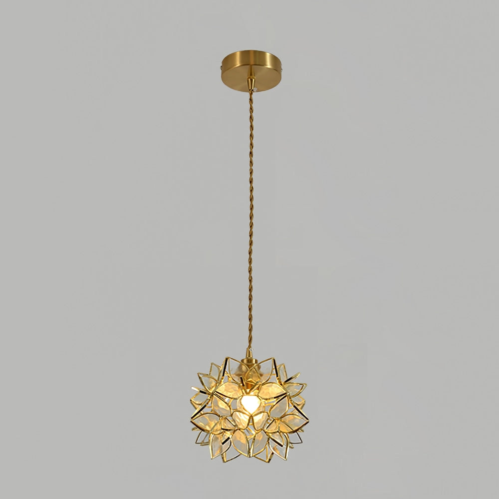 Clear Glass Capiz-Shells Pendant Light