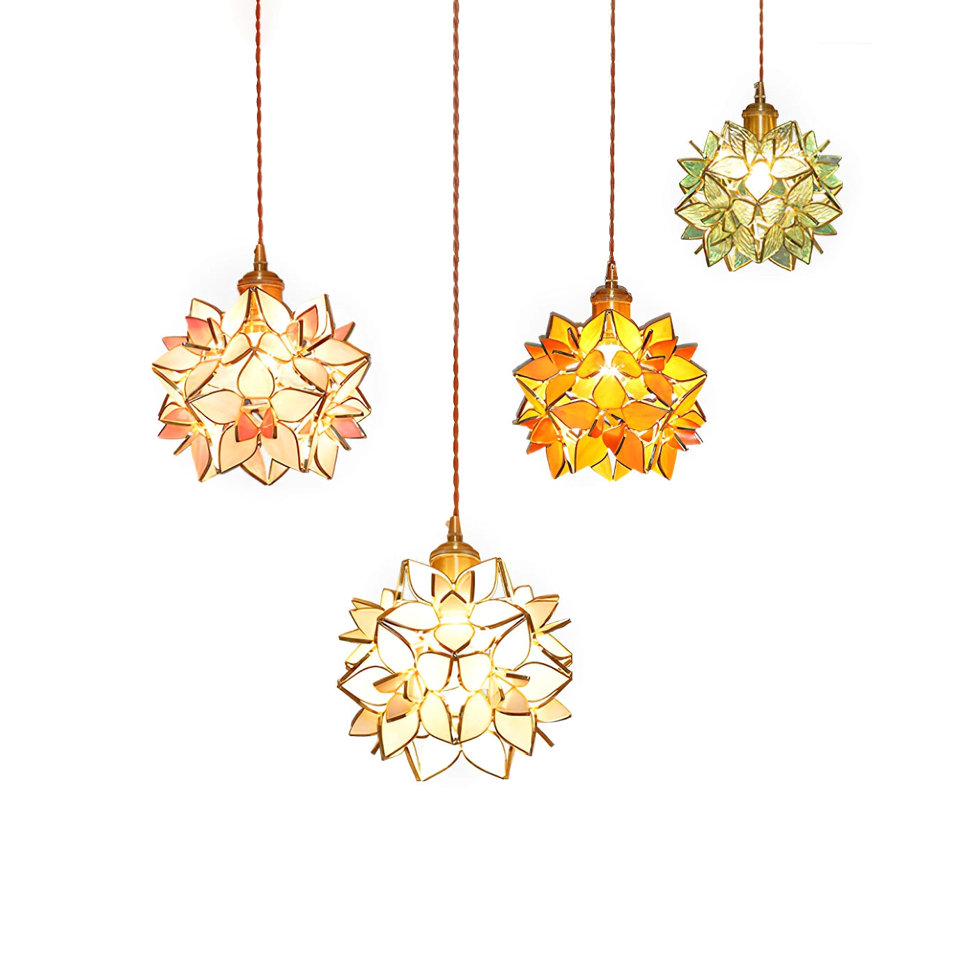 Clear Glass Capiz-Shells Pendant Light